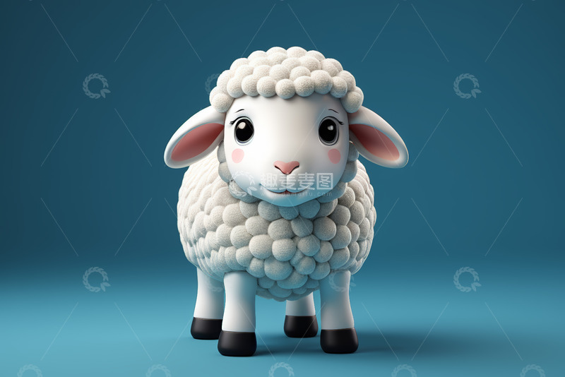高清大图下载【趣麦麦图】可爱卡通绵羊形象素材