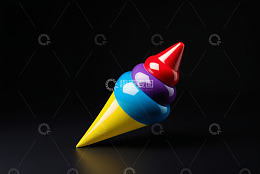 彩色冰淇淋3D模型素材