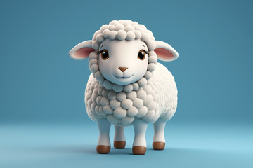 可爱卡通绵羊形象素材