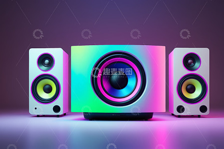 多彩渐变扬声器组合