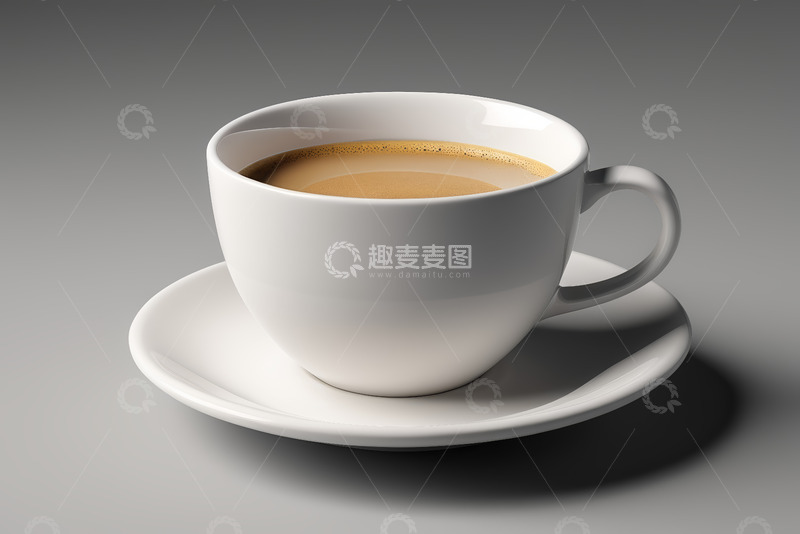 高清大图下载【趣麦麦图】白色咖啡杯装着咖啡饮品