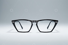 黑色时尚眼镜特写素材