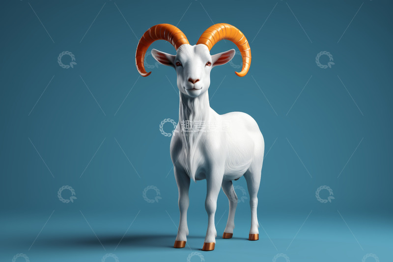 高清大图下载【趣麦麦图】白色山羊特写素材