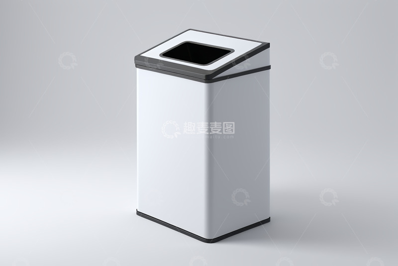 高清大图下载【趣麦麦图】现代简约风格方形垃圾桶