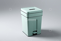 脚踏式浅绿色垃圾桶