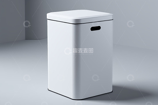 白色方形垃圾桶素材