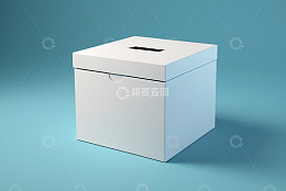 白色方形盒子特写