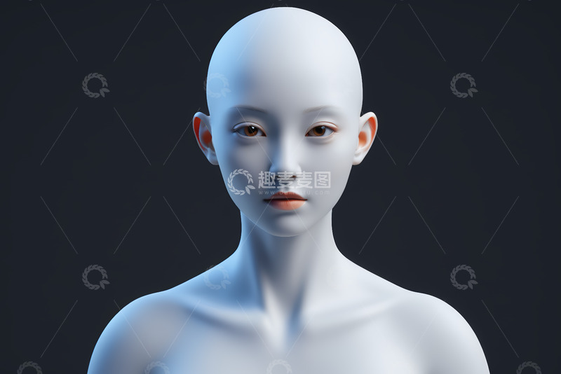 高清大图下载【趣麦麦图】女性机器人特写