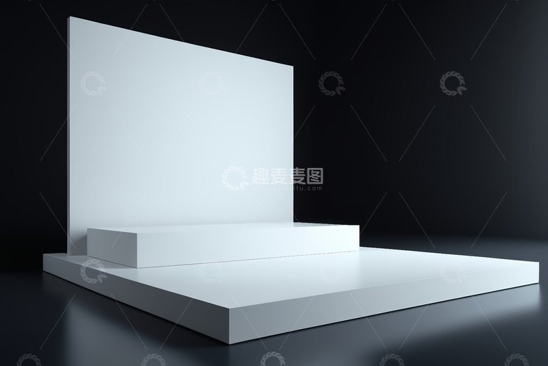 高清大图下载【趣麦麦图】现代简约白色展示台