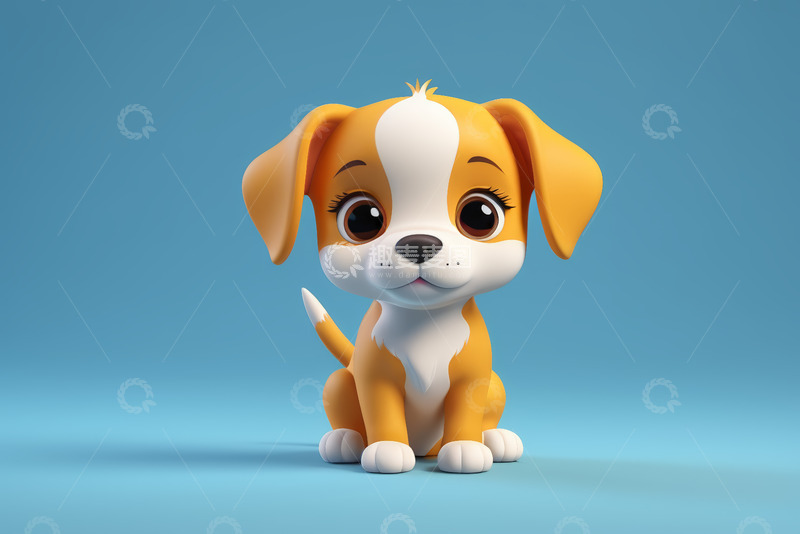 高清大图下载【趣麦麦图】可爱卡通小狗形象