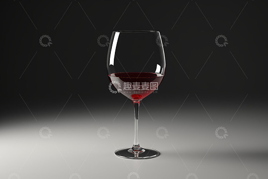 高脚杯中的红葡萄酒