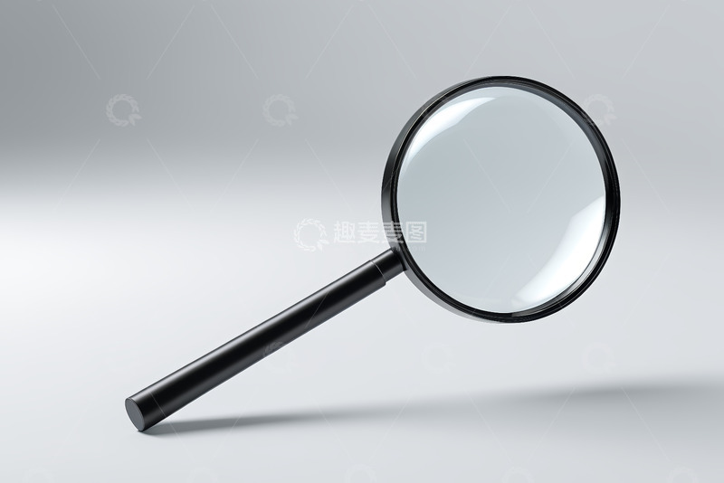 高清大图下载【趣麦麦图】黑色放大镜特写