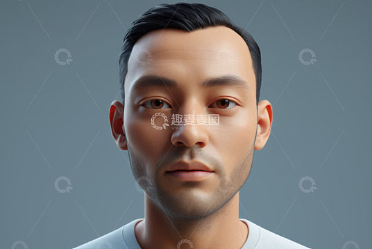 男性面部特写肖像