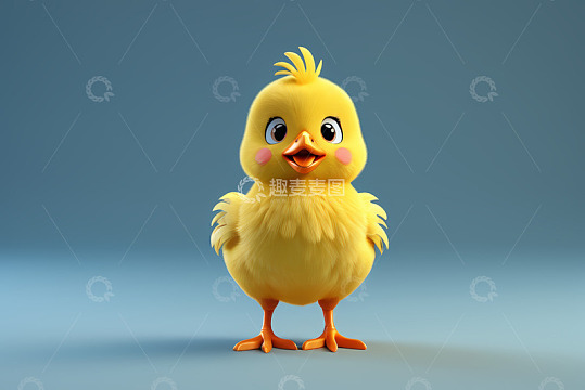 可爱卡通小黄鸡形象