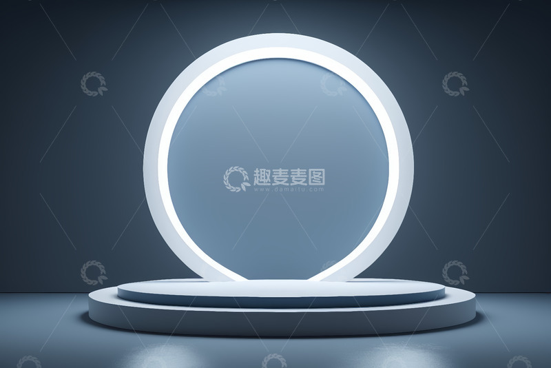 高清大图下载【趣麦麦图】现代简约圆形展示台