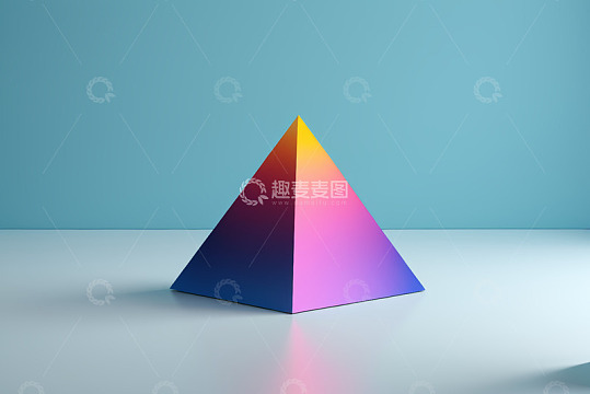彩色渐变三角几何形状