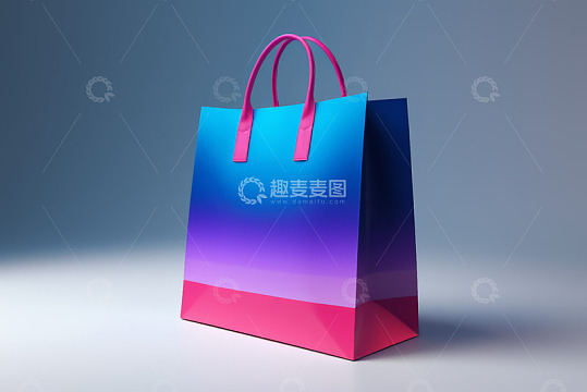 彩色渐变购物袋
