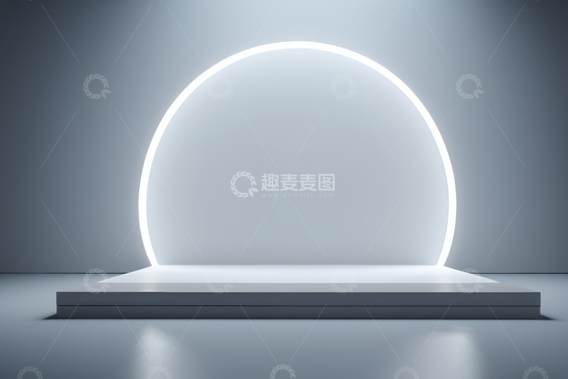 高清大图下载【趣麦麦图】现代简约风格发光展示台