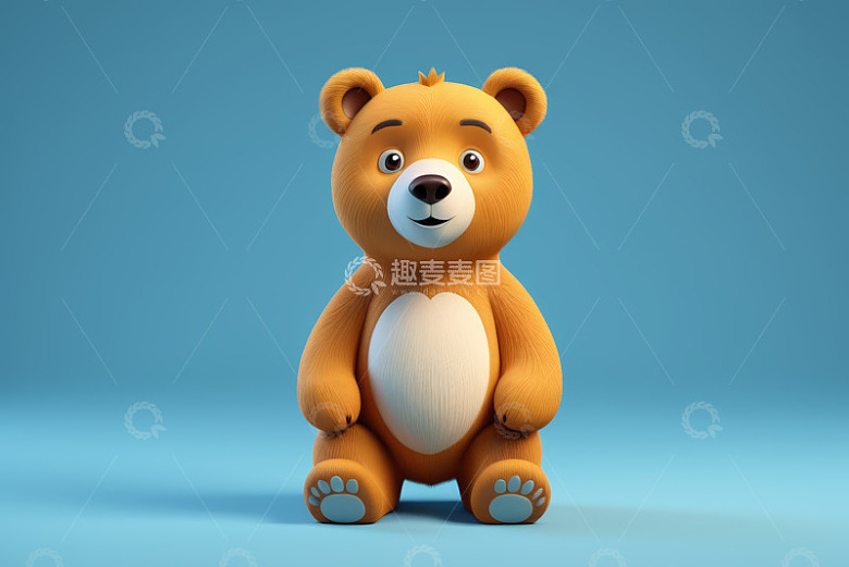 可爱动画小熊角色形象