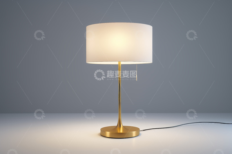 高清大图下载【趣麦麦图】金色台灯家居装饰照明素材