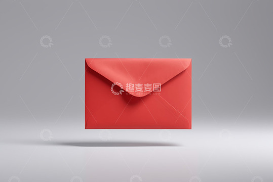 红色信封静物素材