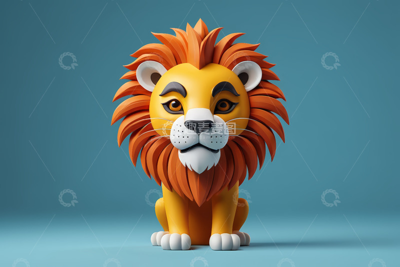 高清大图下载【趣麦麦图】卡通狮子形象素材