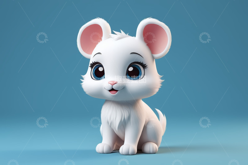 高清大图下载【趣麦麦图】可爱卡通小白鼠形象