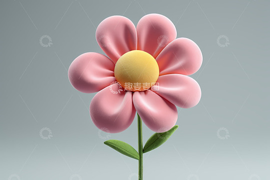 粉色花朵3D模型