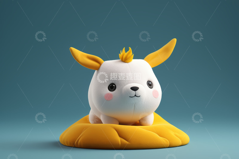 高清大图下载【趣麦麦图】可爱卡通小狗3D形象