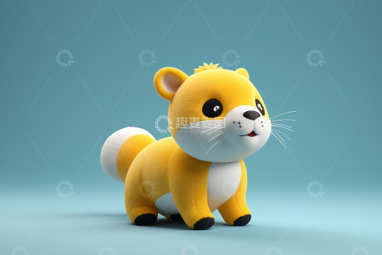 黄色卡通小狐狸形象素材