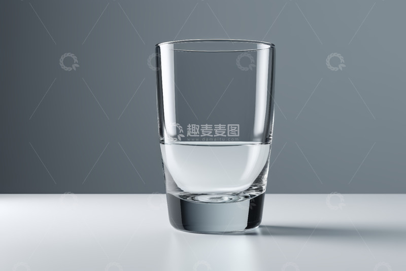 高清大图下载【趣麦麦图】透明玻璃杯中装着清澈液体
