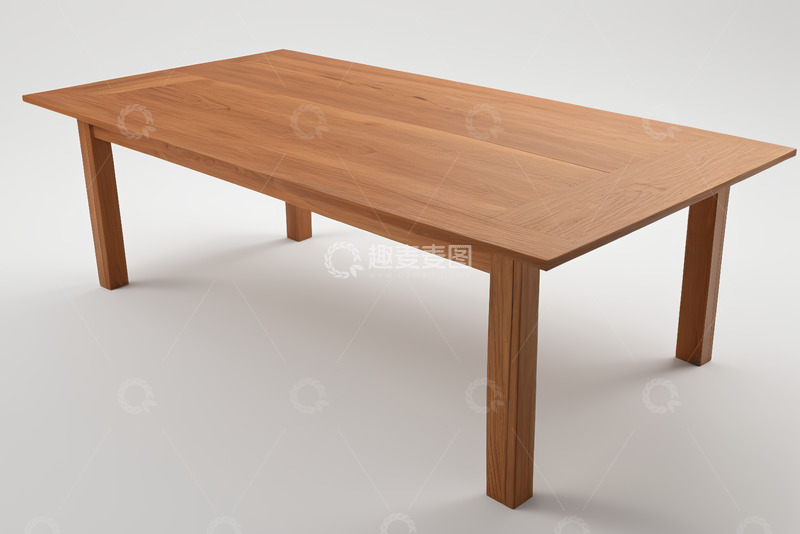 高清大图下载【趣麦麦图】现代木质长方形桌子展示