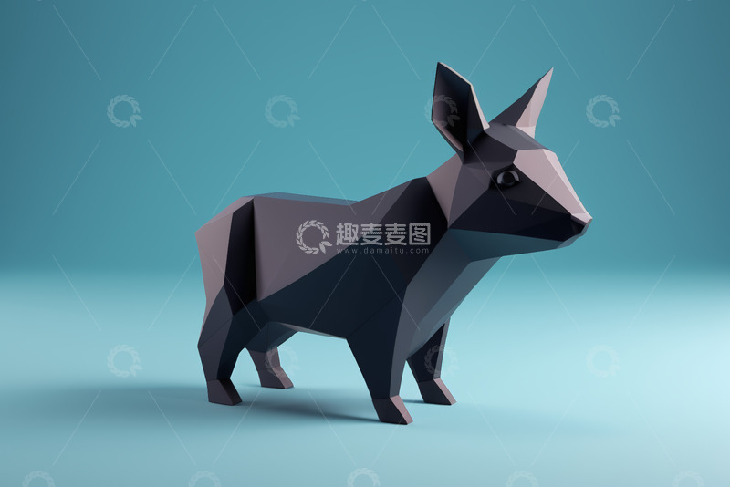 高清大图下载【趣麦麦图】低多边形风格动物模型