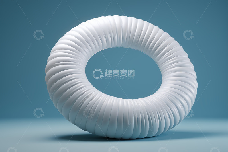 高清大图下载【趣麦麦图】蓝色背景白色环形物体