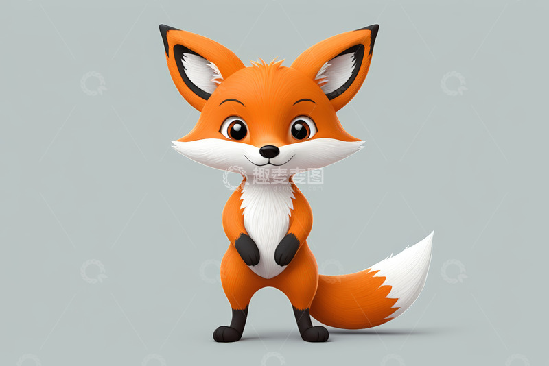 高清大图下载【趣麦麦图】可爱动画狐狸形象