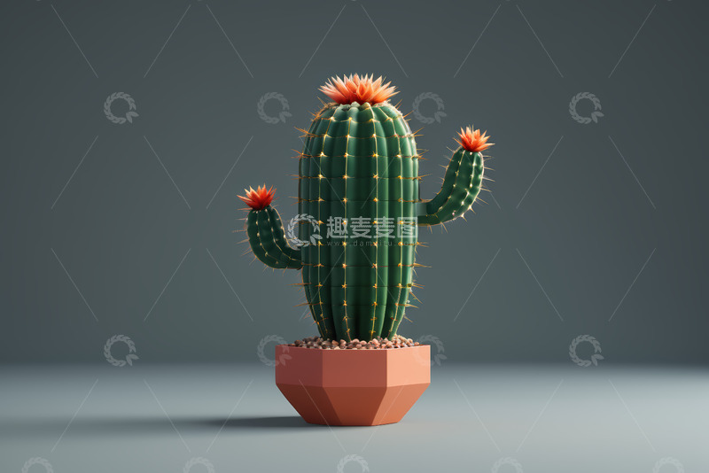 高清大图下载【趣麦麦图】盆栽仙人掌特写