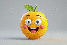 卡通表情橙子形象