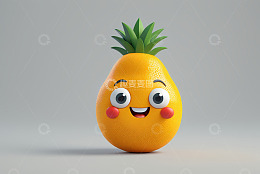 卡通表情菠萝形象