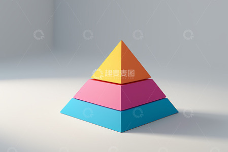 彩色立体金字塔模型