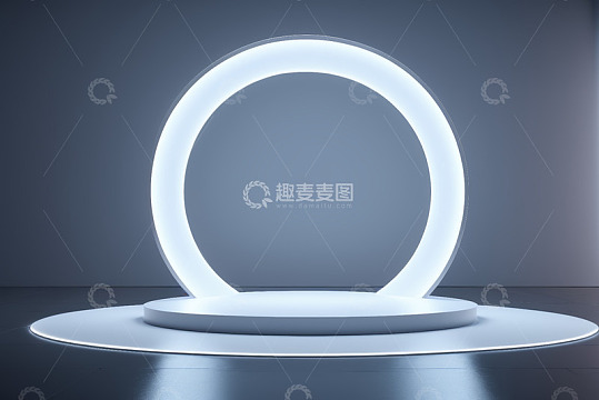发光环形现代产品展示台