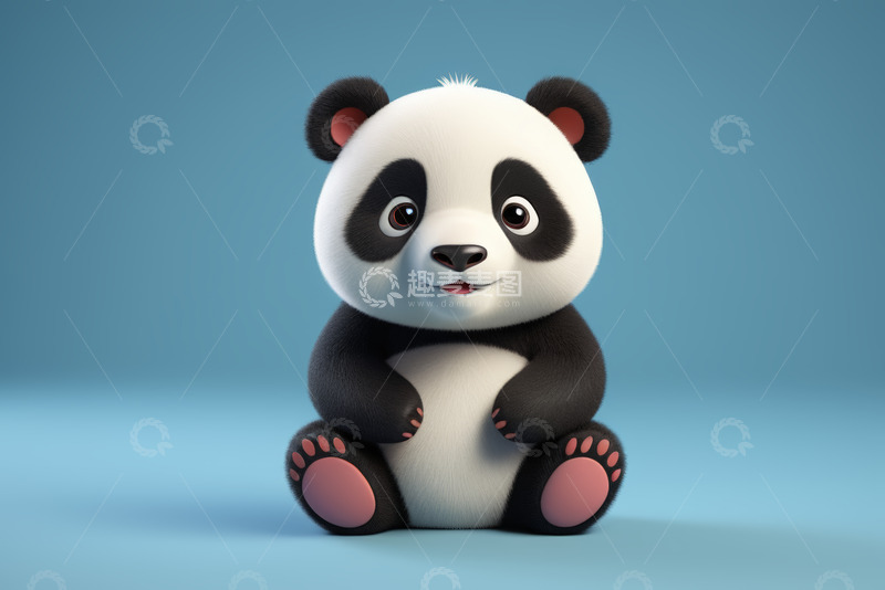 高清大图下载【趣麦麦图】可爱卡通熊猫形象素材