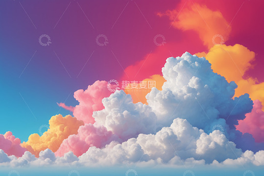 梦幻多彩天空云朵景象