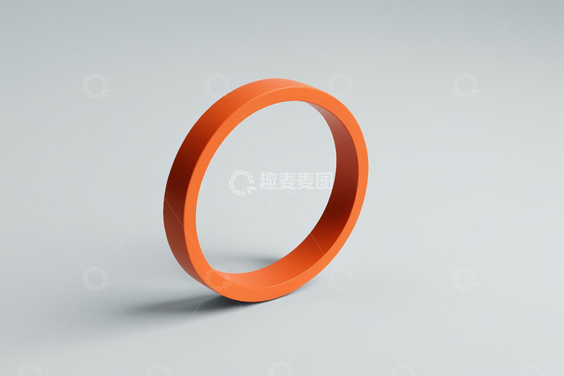 高清大图下载【趣麦麦图】橙色圆形立体环状物