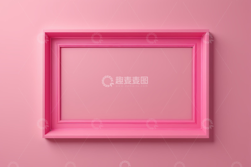 高清大图下载【趣麦麦图】粉色背景上的空相框