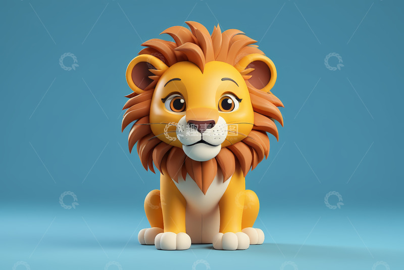 高清大图下载【趣麦麦图】可爱卡通狮子形象素材