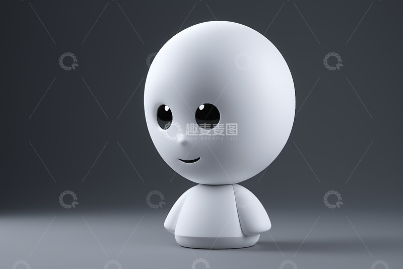 高清大图下载【趣麦麦图】白色卡通3D角色形象