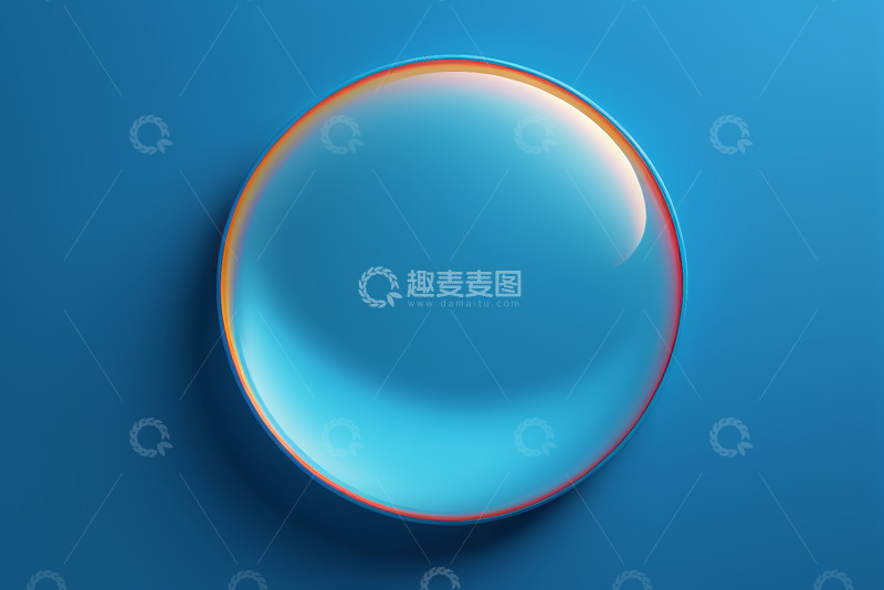 高清大图下载【趣麦麦图】蓝色背景上的透明球体
