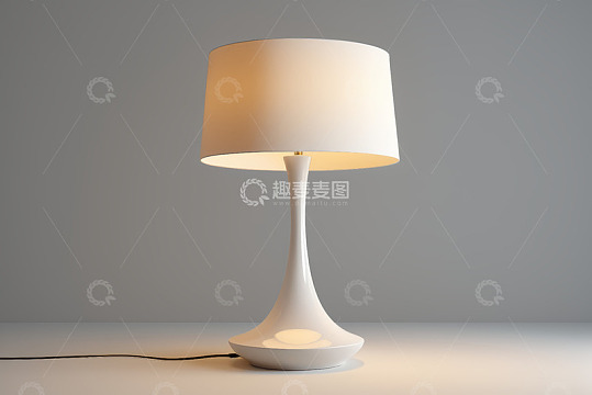 现代简约白色台灯特写