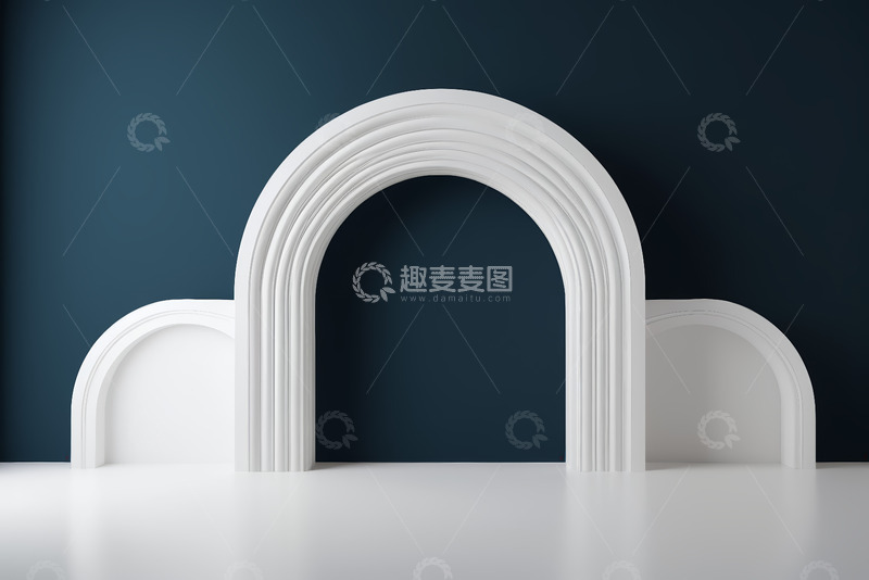 高清大图下载【趣麦麦图】白色拱形结构背景图