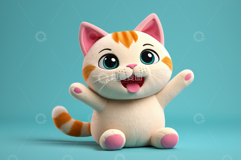 高清大图下载【趣麦麦图】可爱卡通猫咪形象